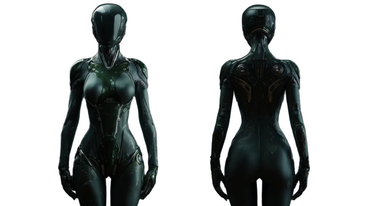 Futuristic Anime Bodysuit Vinyl Car Decal Sticker – Waterproof & UV-Resistant 8"