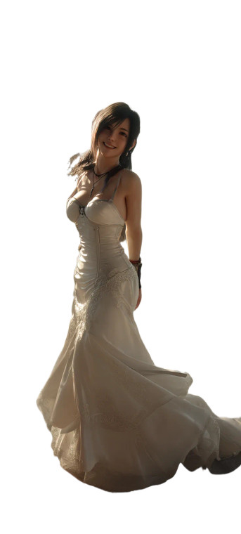 Tifa'S Wedding Pose Vinyl Car Decal Sticker – Waterproof & UV-Resistant 8"