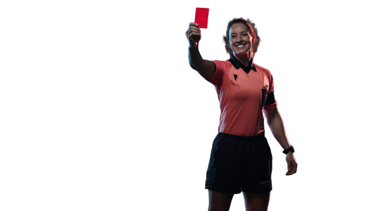 Smiling Rugby Referee Vinyl Car Decal Sticker – Waterproof & UV-Resistant 8"