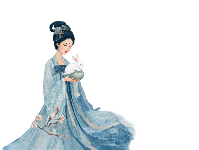 Chang'E In Moon Palace Vinyl Car Decal Sticker – Waterproof & UV-Resistant 8"