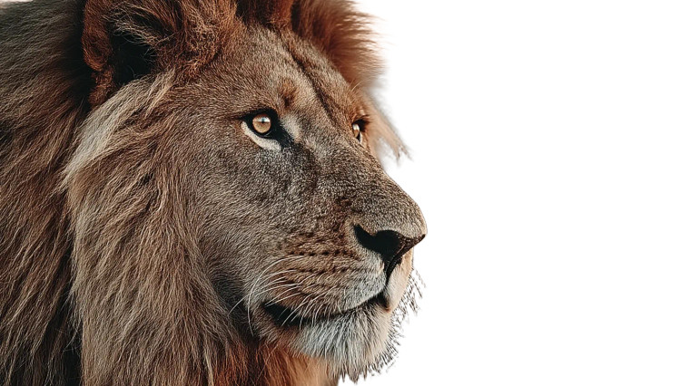 Majestic Lion Close-Up Vinyl Car Decal Sticker – Waterproof & UV-Resistant 8"