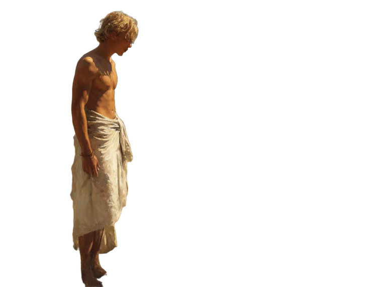 Ancient Greek Boy Vinyl Car Decal Sticker – Waterproof & UV-Resistant 8"