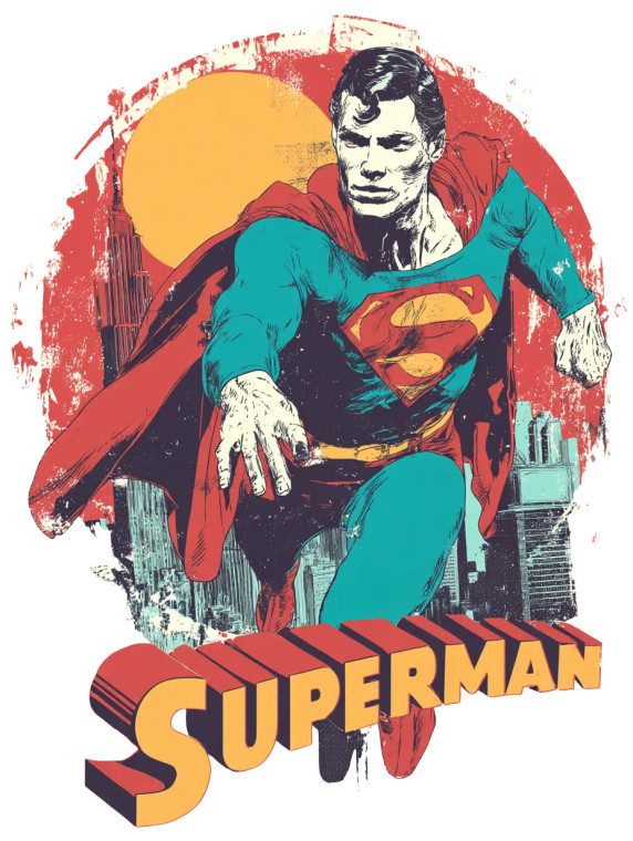 Superman Design Vinyl Car Decal Sticker – Waterproof & UV-Resistant 8"