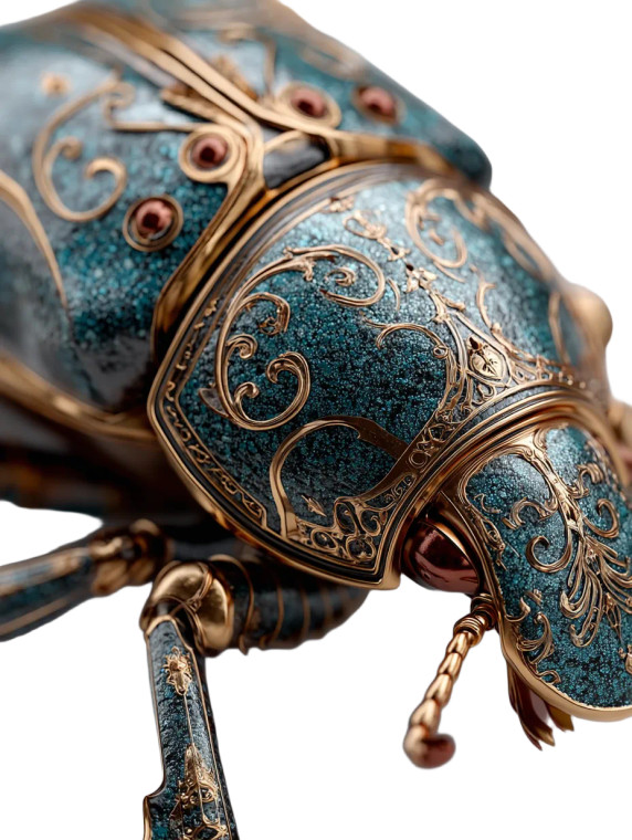 Scarab Beetle Close-Up Vinyl Car Decal Sticker – Waterproof & UV-Resistant 8"