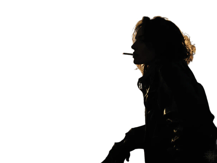 Smoking Woman Close-Up Vinyl Car Decal Sticker – Waterproof & UV-Resistant 8"