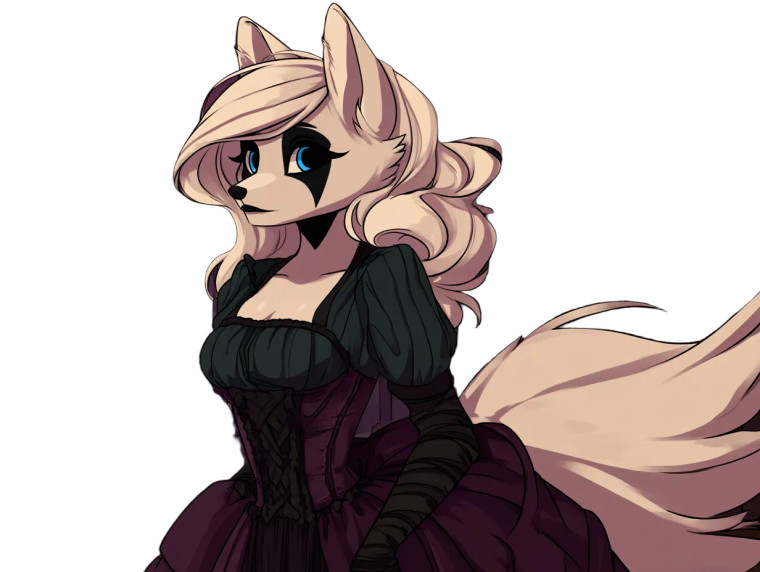 Elegant Fox Lady Vinyl Car Decal Sticker – Waterproof & UV-Resistant 8"