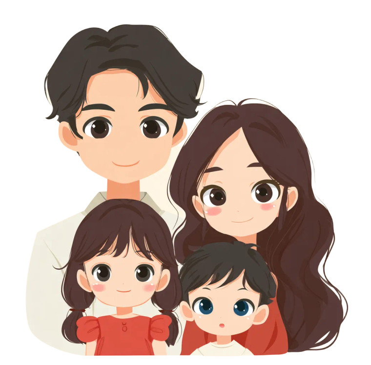 Cartoon Chinese Family Vinyl Car Decal Sticker – Waterproof & UV-Resistant 8" Cartoon Chinese Family Vinyl Car Decal Sticker – Waterproof & UV-Resistant 8"