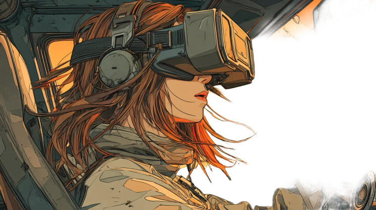 Post-Apocalyptic Vr Girl Vinyl Car Decal Sticker – Waterproof & UV-Resistant 8"