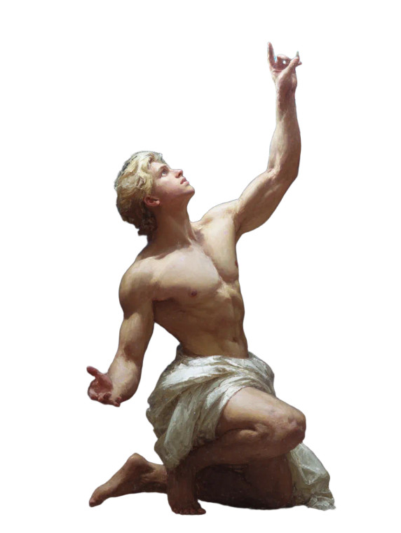 Young Deity Pose Vinyl Car Decal Sticker – Waterproof & UV-Resistant 8"