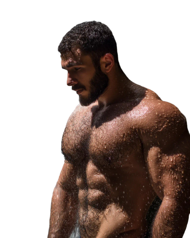 Tropical Waterfall Bodybuilder Vinyl Car Decal Sticker – Waterproof & UV-Resistant 8"