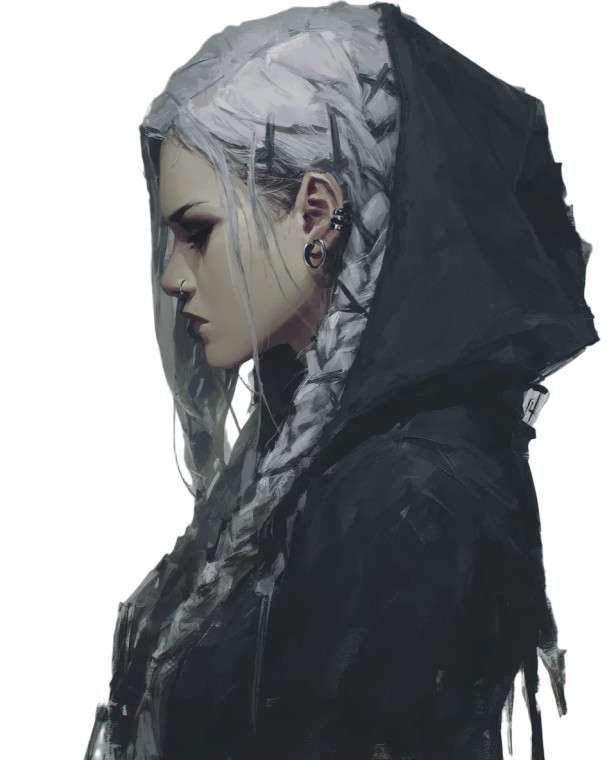 Fantasy Portrait Woman V2 Vinyl Car Decal Sticker – Waterproof & UV-Resistant 8"