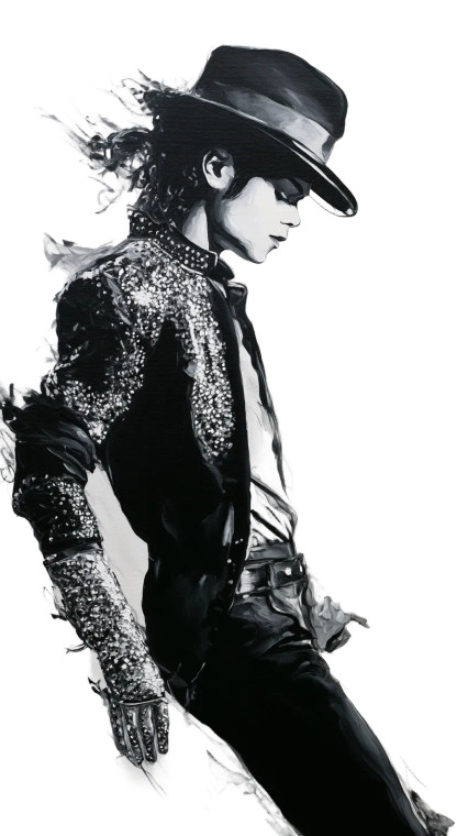 Michael Jackson Portrait Vinyl Car Decal Sticker – Waterproof & UV-Resistant 8"