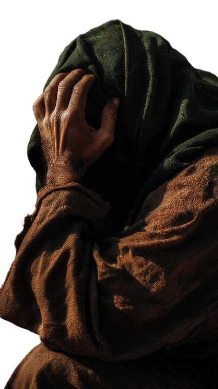 Cloaked Desert Figure Vinyl Car Decal Sticker – Waterproof & UV-Resistant 8"