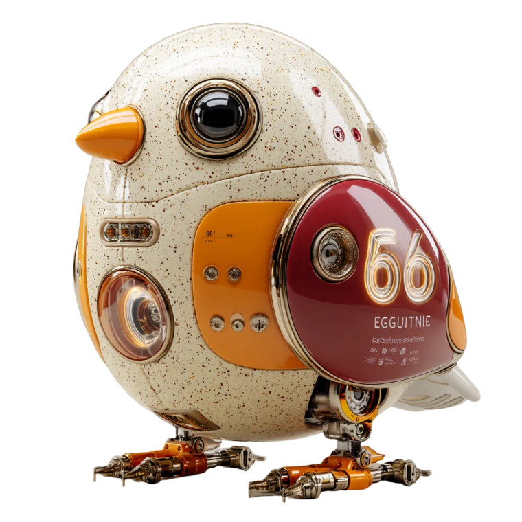 Futuristic Robotic Bird Vinyl Car Decal Sticker – Waterproof & UV-Resistant 8"