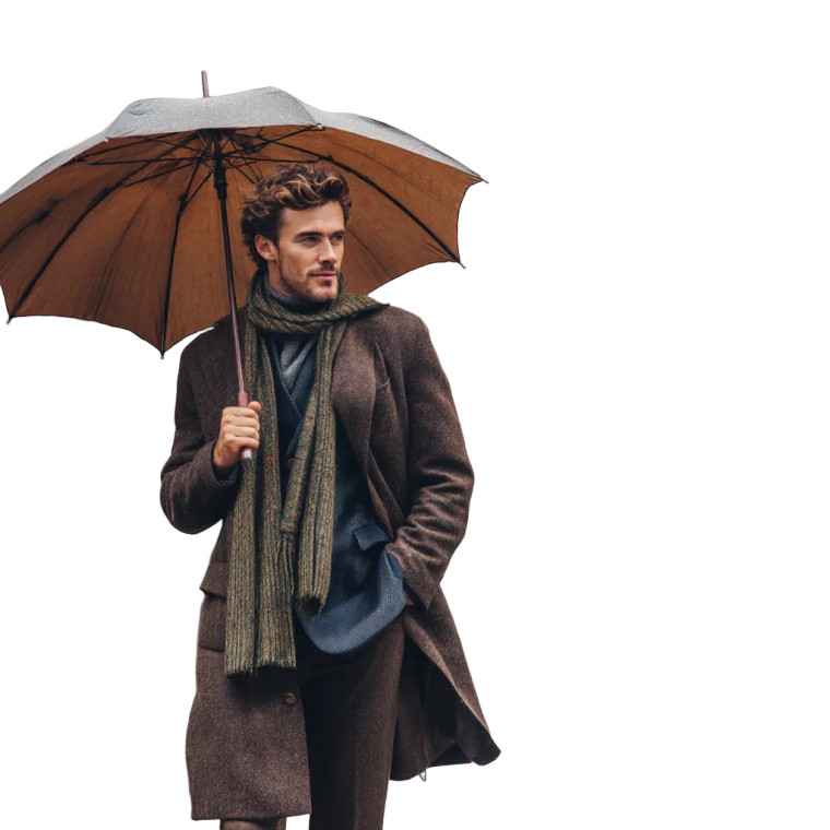 Stylish Man In Rain Vinyl Car Decal Sticker – Waterproof & UV-Resistant 8"