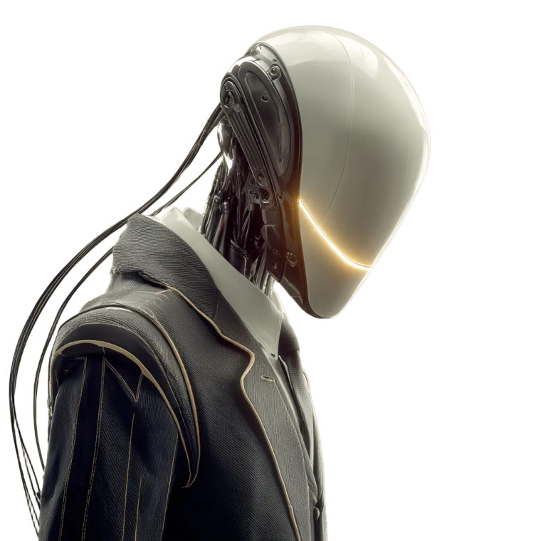 Futuristic Ai Agent Vinyl Car Decal Sticker – Waterproof & UV-Resistant 8"