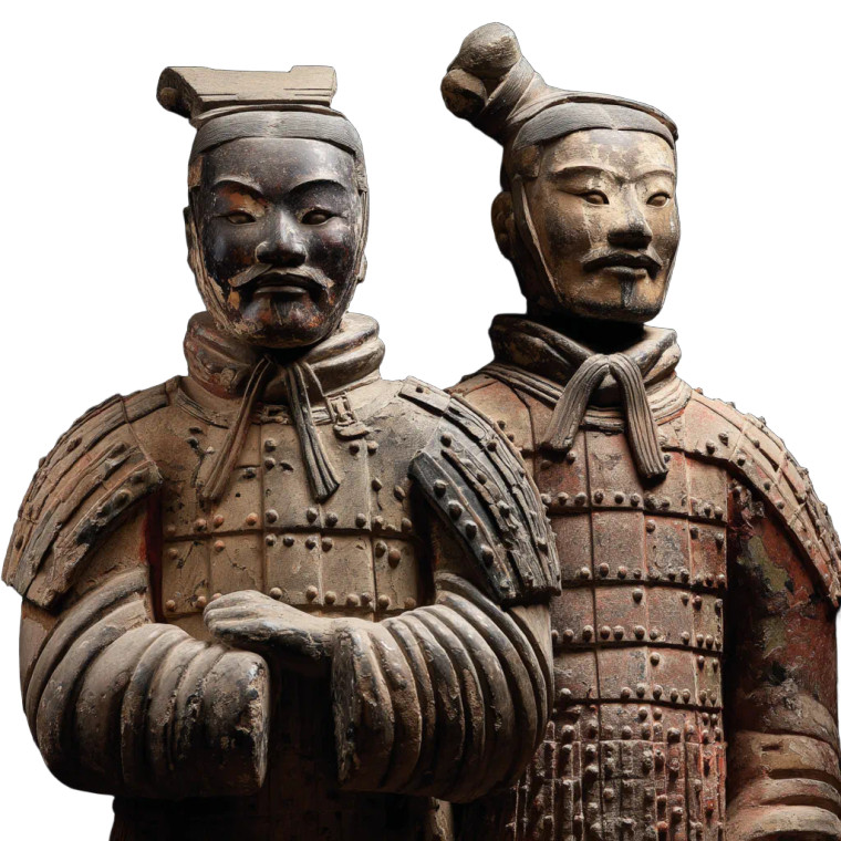 Terracotta Warriors Duo Vinyl Car Decal Sticker – Waterproof & UV-Resistant 8"