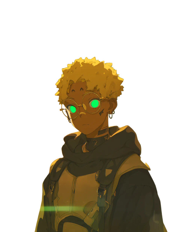 Anime Futuristic Warrior Vinyl Car Decal Sticker – Waterproof & UV-Resistant 8"