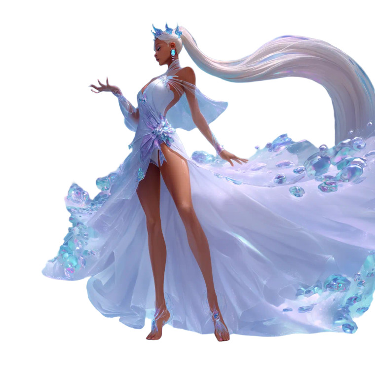 Elven Ice Queen Vinyl Car Decal Sticker – Waterproof & UV-Resistant 8"