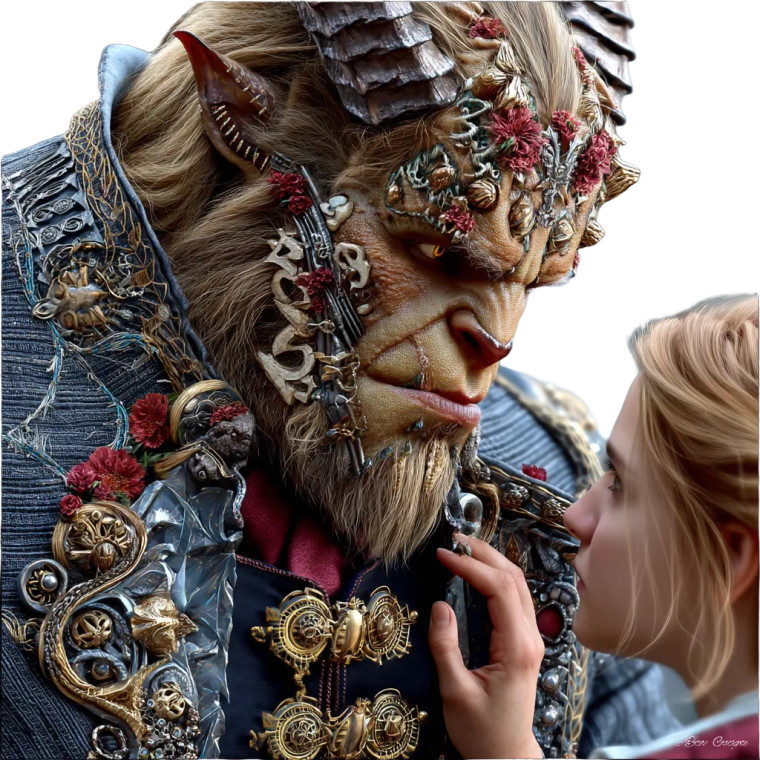 Beauty And Beast V2 Vinyl Car Decal Sticker – Waterproof & UV-Resistant 8"