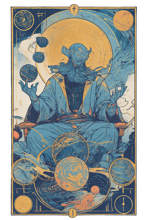 Cosmic Deity Tarot Vinyl Car Decal Sticker – Waterproof & UV-Resistant 8"