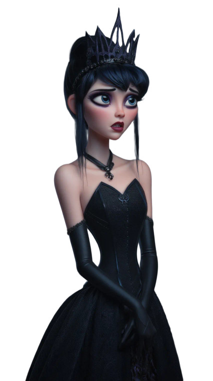 Gothic Disney Princess Vinyl Car Decal Sticker – Waterproof & UV-Resistant 8"