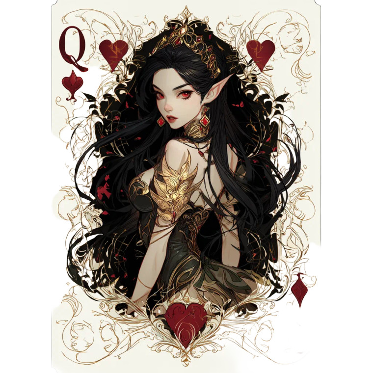 Queen Elf Portrait Vinyl Car Decal Sticker – Waterproof & UV-Resistant 8"