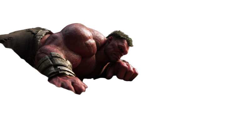 Red Hulk In Rubble Vinyl Car Decal Sticker – Waterproof & UV-Resistant 8"