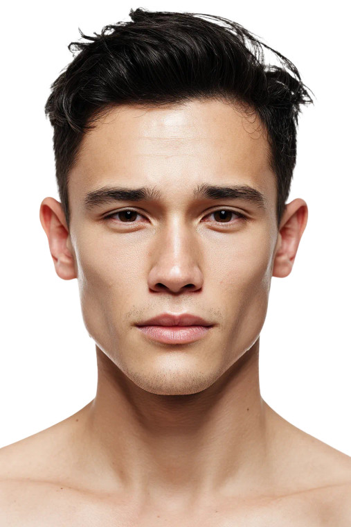 Eurasian Male Model Vinyl Car Decal Sticker – Waterproof & UV-Resistant 8"