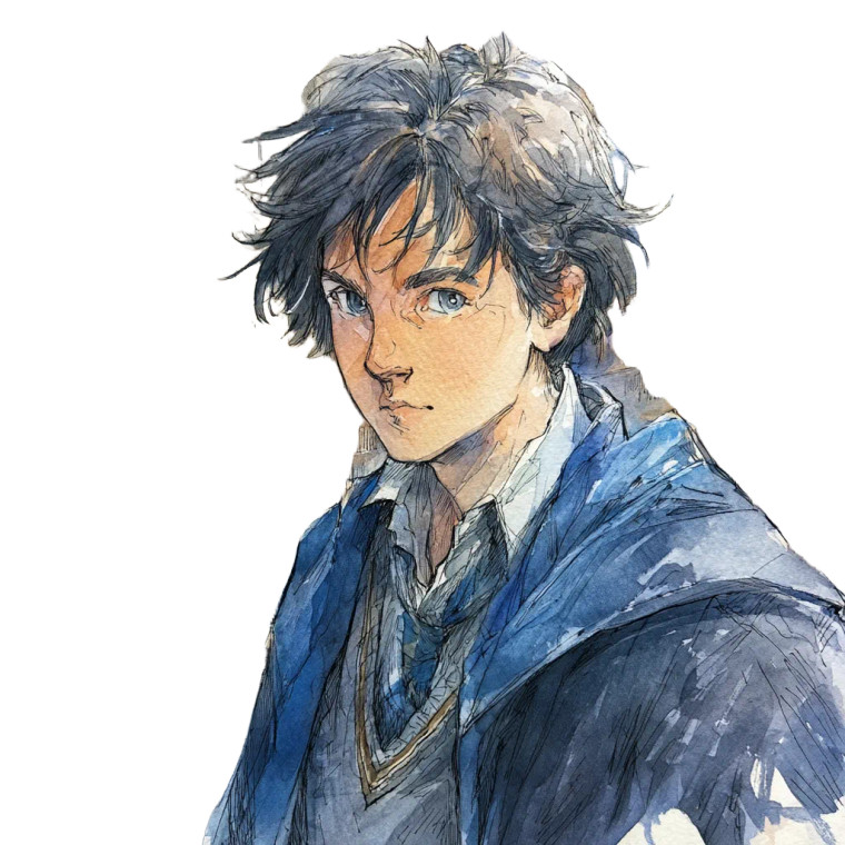 Ravenclaw Student Portrait V2 Vinyl Car Decal Sticker – Waterproof & UV-Resistant 8"