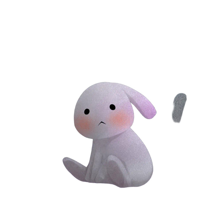 Sad Crying Rabbit Vinyl Car Decal Sticker – Waterproof & UV-Resistant 8"