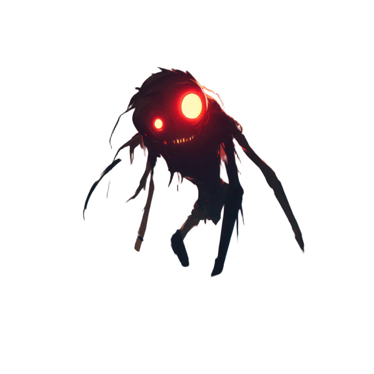Creepy Game Creature Vinyl Car Decal Sticker – Waterproof & UV-Resistant 8"