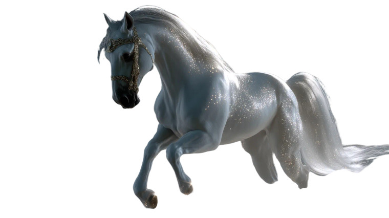 Celestial Jade Horse Vinyl Car Decal Sticker – Waterproof & UV-Resistant 8"