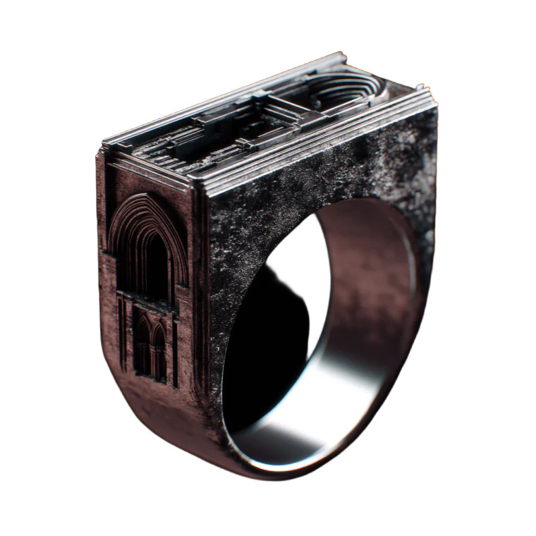 Gothic Ring Vinyl Car Decal Sticker – Waterproof & UV-Resistant 8"