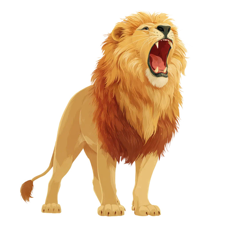 Roaring Lion V13 Vinyl Car Decal Sticker – Waterproof & UV-Resistant 8"