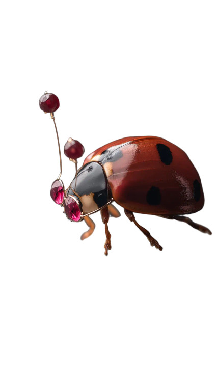 Ladybug With Spectacles Vinyl Car Decal Sticker – Waterproof & UV-Resistant 8"