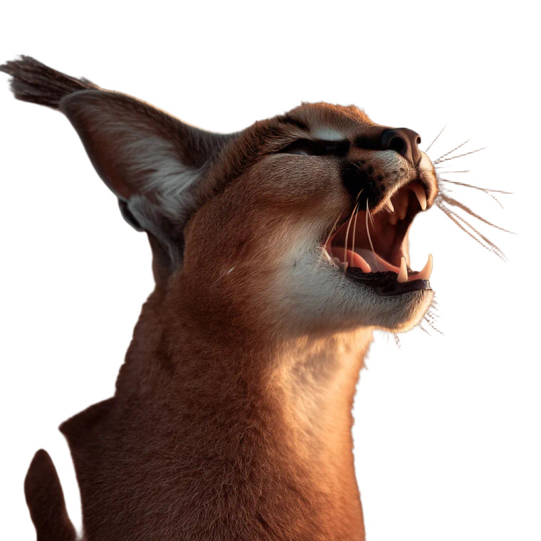 Singing Caracal Vinyl Car Decal Sticker – Waterproof & UV-Resistant 8"
