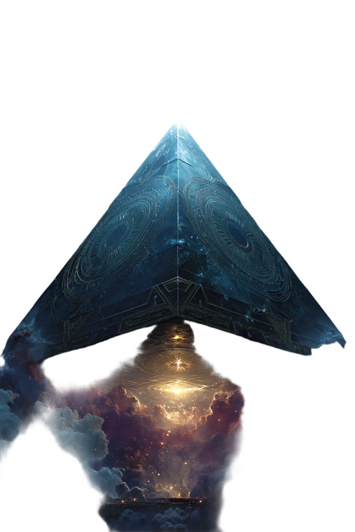 Cosmic Sacred Pyramid Vinyl Car Decal Sticker – Waterproof & UV-Resistant 8"