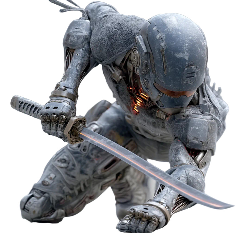 Aggressive Cyborg Warrior Vinyl Car Decal Sticker – Waterproof & UV-Resistant 8"