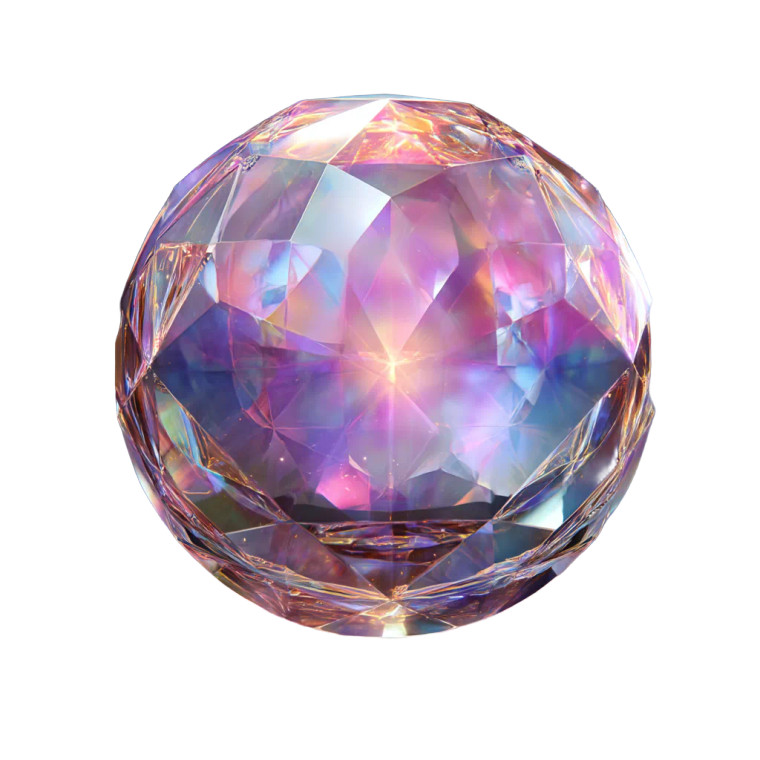 Glowing Crystal Sphere Vinyl Car Decal Sticker – Waterproof & UV-Resistant 8"
