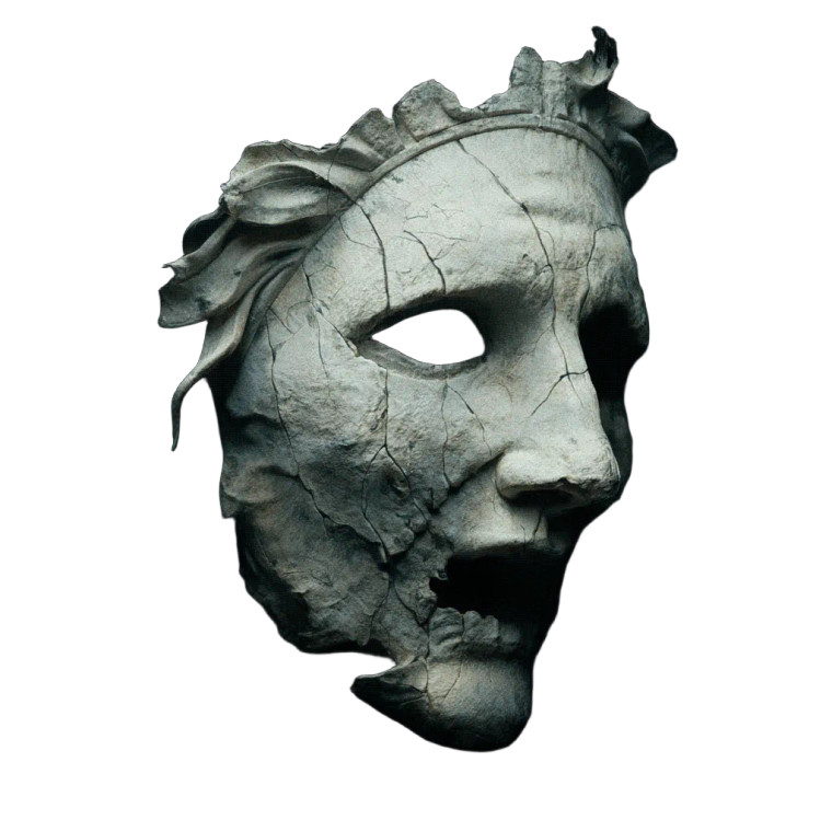 Creepy Roman Mask Vinyl Car Decal Sticker – Waterproof & UV-Resistant 8"
