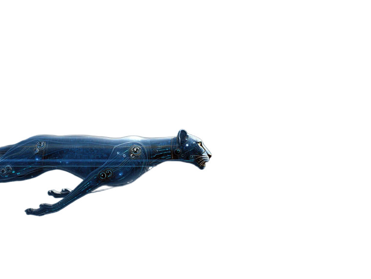 Electronic Cheetah Run Vinyl Car Decal Sticker – Waterproof & UV-Resistant 8"