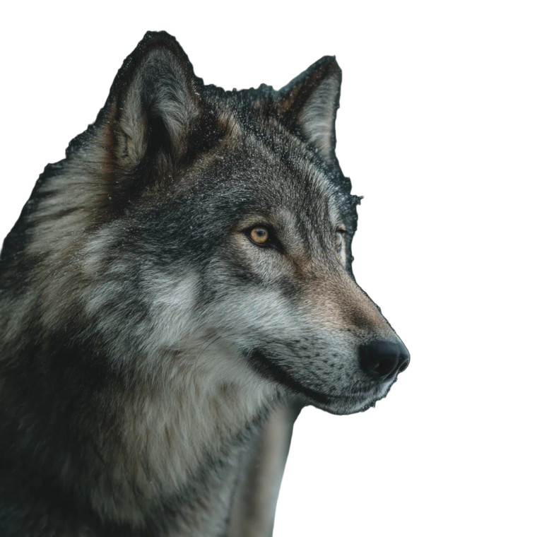 Realistic Wolf Vinyl Car Decal Sticker – Waterproof & UV-Resistant 8"