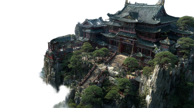 Song Dynasty Pavilion V2 Vinyl Car Decal Sticker – Waterproof & UV-Resistant 8"