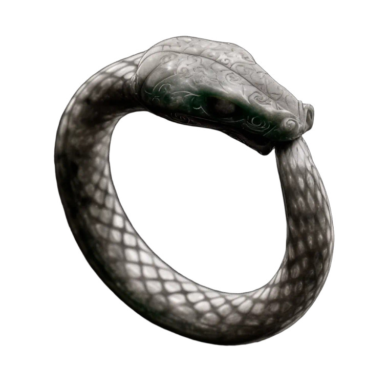 Jade Ouroboros Ring Vinyl Car Decal Sticker – Waterproof & UV-Resistant 8"
