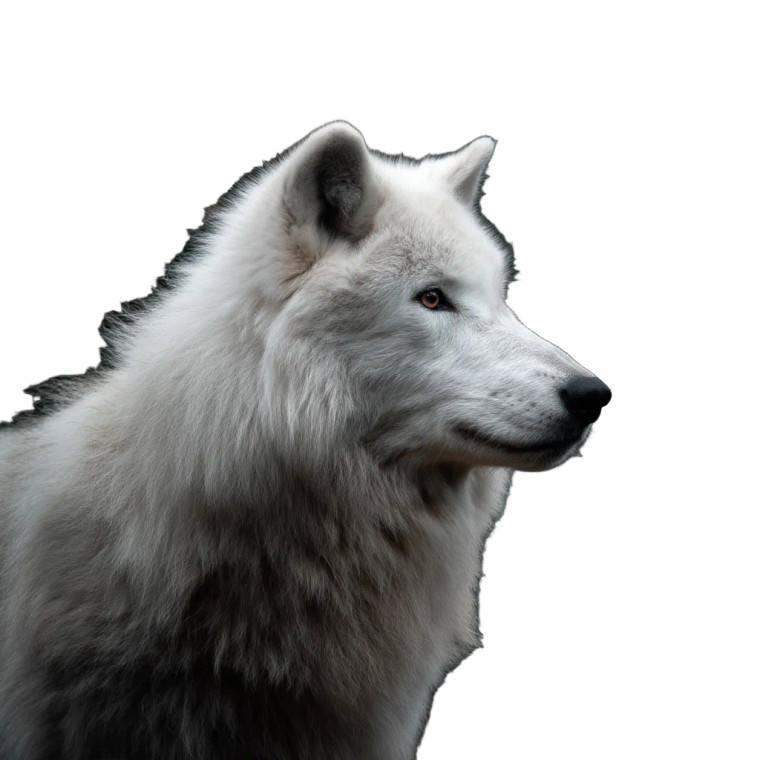 White Wolf V2 Vinyl Car Decal Sticker – Waterproof & UV-Resistant 8"