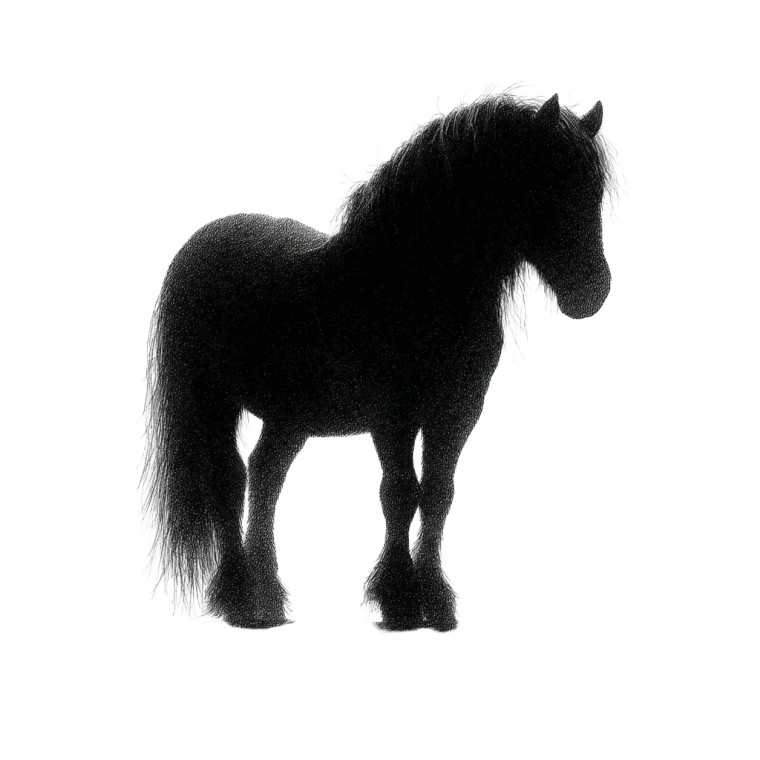 Pony Silhouette Vinyl Car Decal Sticker – Waterproof & UV-Resistant 8"