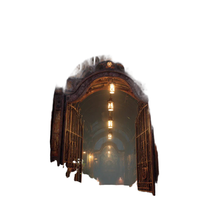 Steampunk Gothic Archway Vinyl Car Decal Sticker – Waterproof & UV-Resistant 8"