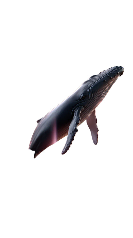 Giant Soaring Whale Vinyl Car Decal Sticker – Waterproof & UV-Resistant 8"