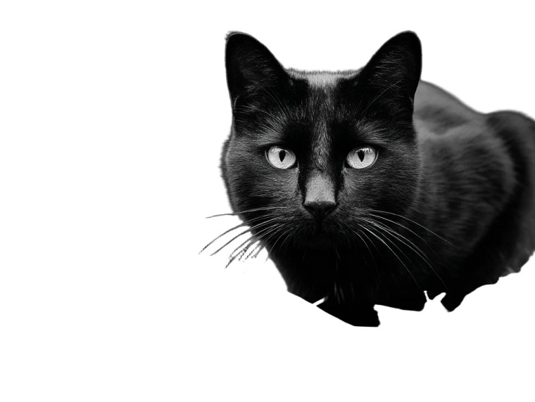 Black Cat V3 Vinyl Car Decal Sticker – Waterproof & UV-Resistant 8"